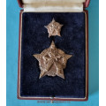 Číslovaný odznak Československého partyzána - neznačený - originální etue - těžká miniatura zn. Mincovna Kremnica pr. 23mm - vzácné