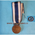 Závěsná fraková miniatura - Československá vojenská medaile Za zásluhy II. stupně - Londýnské vydání