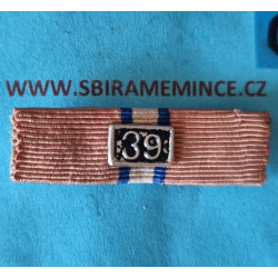 Náprsní stužka - miniatura - ČS revoluční medaile - Italské legie - na přišití štítek 39
