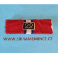 Náprsní stužka - miniatura - ČS revoluční medaile - Francouzské legie - na přišití štítek 22