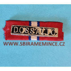 Náprsní stužka - miniatura - ČS revoluční medaile - Italské legie - na přišití štítek DOSSALTO