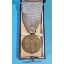 Pamětní medaile Mezinárodní federace starých bojovníků FIDAC s letopočtem bez podpisu v orig. etui - varianta úzké ouško - var.d.1