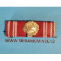 Náprsní stužka našívací - Pamětní odznak pro Československé dobrovolníky 1918-19 s pochvalou