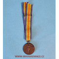 Závěsná fraková miniatura - Mezispojenecká medaile Vítězství - Belgická verze - 17mm