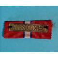 Náprsní našívací stužka - ČS revoluční medaile - Francouzské legie - štítek ALSACE
