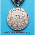 Stříbrná medaile IV. pluku Stráže svobody s Ag hvězdičkou na zelené stuze v orig. etui