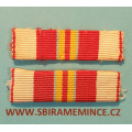 Náprsní stužka našívací - Bronzová medaile IV. pluk Stráže svobody bez hvězdy na stuze - 2 ks