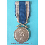 Československá vojenská medaile Za zásluhy I. stupně v orig. etui - Ag punc 800 a "K" - RARITA