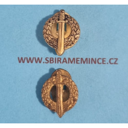 Knoflíková miniatura - Pamětní medaile ČS armády v zahraničí - litá verze 2 ks