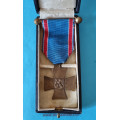 Pamětní medaile Československého dobrovolce z let 1918 - 1919 na sponě , v orig. etui - matný var.