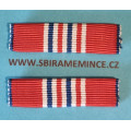Náprsní stužka našívací - Sokolovská pamětní medaile 2 ks