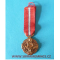 Závěsná miniatura - Československá revoluční medaile - var. světlá bez podpisu