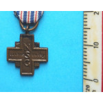 Národní Garda - Fraková miniatura odznak SNG - Pamětní kříž Za věrné služby, vydání 1938 s pochvalou