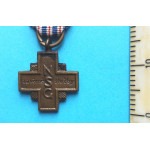 Národní Garda - Fraková miniatura odznak SNG - Pamětní kříž Za věrné služby, vydání 1938 s pochvalou