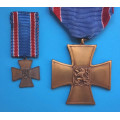 Závěsná fraková miniatura - odznak Pamětní odznak Československého dobrovolce z let 1918-19