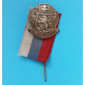 Klopový odznak II. pluku Stráže svobody na jehlu - stříbrné barvy