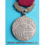 Řád 25. února 1948 - medaile  II. třída - číslovaná . Ag punc 800/1000