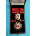 DOK IV. - čestný odznak s hvězdou II.velitelský stupeň 2.třída 1945-49 v orig. etui - za civilní zásluhy
