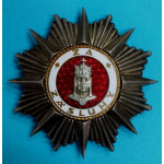 DOK IV. - Československá národní garda čestný odznak s hvězdou II.velitelský stupeň 2.třída 1945-49 v orig. etui - s meči