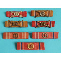 Národní Garda - DOK - Miniatury na stužce pro Diplomový odznak Karla IV. ( DOK IV. ) typ 1936/37-39 - 7 ks