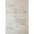 Dekret - Prozatimní potvrzení - Bronzová medaile Krále Karla IV. - vydáno ústředím SB 1947