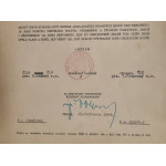 Dekret DOK IV. Zlatý čestný odznak Karla IV. Za zásluhy - IV.stupeň 1. třída 1945-49 udělen ÚLK Svazu Brannosti 1949