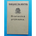 Branecká průkazka - Národních Garda 2 hlavního města Prahy - NG 1938