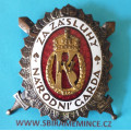 Národní Garda - DOK IV. III.stupeň připínací dekorace pro čestné členy 1.třída typ1937-39 s korunovaným monogramem - UNIKÁT