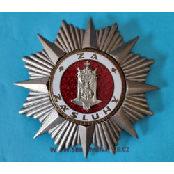 Diplomový čestný odznak krále Karla IV. Československá národní garda - DOK IV.  hvězda II. velitelského stupně 2.třída 1945-49 za vojenské i civilní zásluhy
