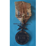Národní Garda - Odznak - klopová miniatura ke Služební medaili za XXX let typ 1927-39 - zlatá