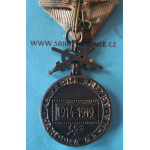 Národní Garda - Odznak - klopová miniatura ke Služební medaili za XXX let typ 1927-39 - zlatá
