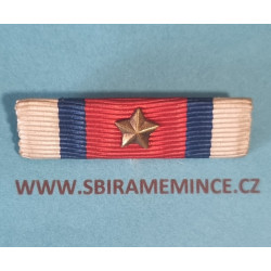 Stužka na sponu - Bronzová medaile krále Karla IV. s hvězdičkou - Za věrné služby 1918-19
