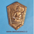 Odznak NÁRODNÍ GARDA 53 Košice 20.VI.1937 a věnování stuhy 32. pěší pluk Gardský - bronzový