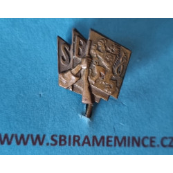 Členský odznak Svaz Brannosti - SB - na jehlu 17x17mm - bez značky
