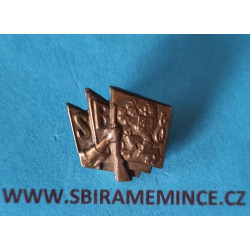 Členský odznak Svaz Brannosti - SB - na sponu - bez značky - menší typ 16x18mm