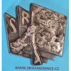Plaketa Svaz Brannosti - SB - 60x62 mm - stříbrná