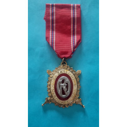 Národní Garda - DOK IV. - II. důstojnický stupeň 3. třída 1937-39 za civilní zásluhy - středový medailon z bílého kovu - kopie po roce 1990