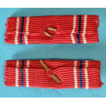 Národní Garda - DOK IV. 1945-49 zlatá miniatura na náprsní stužce na přišití hvězda I. zvláštní stupeň za civilní zásluhy - 2ks