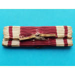 Národní Garda - NSG miniatura na našívací stužce k Služební medaili typ 1927-39 - za XXV let - stříbrná
