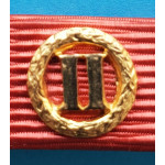 Národní Garda - DOK IV. připínací náprsní stužka I. velitelský stupeň 2.třída typ 1936/37-39 za civilní zásluhy - zlatá