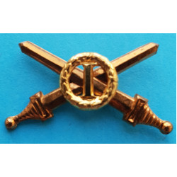 Národní Garda - DOK IV. miniatura na stužku I. velitelský stupeň 1.třída typ 1936/37-39 s meči - zlatá
