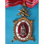 Diplomový odznak Karla IV. Československá národní garda - čestný odznak III.stupeň důstojník 2.třída - s meči