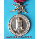 Stříbrná záslužná služební medaile NSG za XX. let služby 1945-1949 s meči
