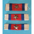 Stužka našívací - Bronzová medaile krále Karla IV. Za věrné služby 1918-19 - 3 ks