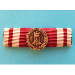 Národní Garda - NSG miniatura na stužce ke " Služební medaili" typ 1927-39 - za XX let - bronzová