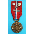 Československá revoluční medaile - s podpisem AB - vydání z let 1920-1938 - Ruské legie - štítky „1“ „2“ „5“  „7“ a lipový lístek