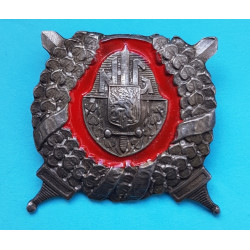 Odznak pro příslušníky historických jednotek při Národních gardách se znakem NG - lakovaná varianta - stříbrný