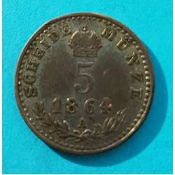 5 krejcar 1864 A