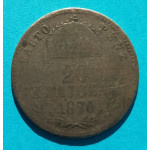 20 krajczár 1870 GYF - VALTO PENZ - "R"