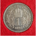 Koruna - 1 krone 1893 bz